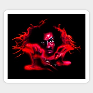 sho nuff red light design Sticker